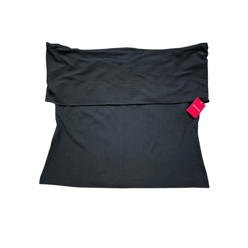 NWT Spanx Rib Off The Shoulder Top Classic Black Size 2X - Picture 2 of 6